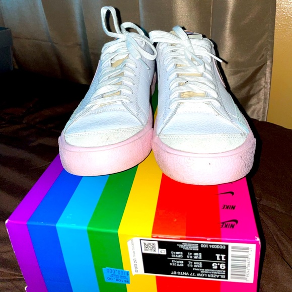 Nike Shoes Nike Blazer Low 77 Vintage Be True Men 95 Whitepink Rainbow Poshmark